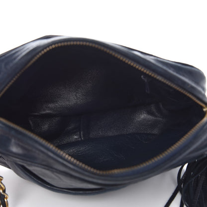 Chanel Lambskin Quilted CC Tassel Camera Case Blue 5 of 14