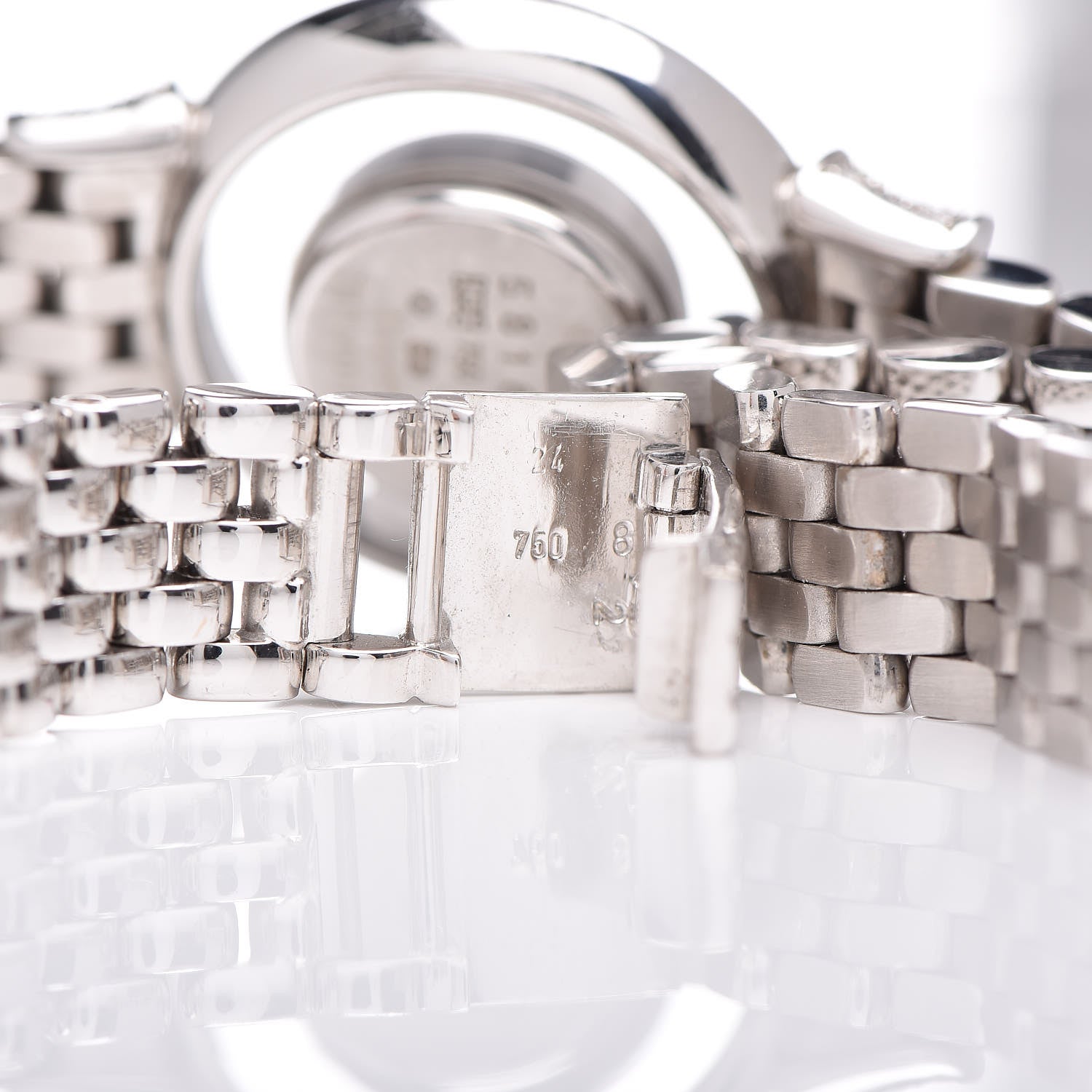 Chopard 18K White Gold Diamond Pave Bezel 24mm Happy Diamonds Icons Bow Tie Quartz Watch 6 of 6