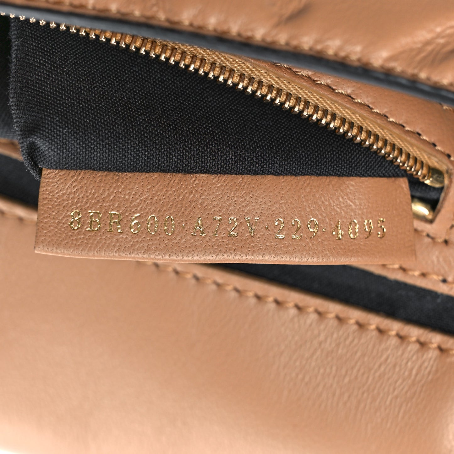 Nappa FF 1974 Embossed Baguette Miele Scuro