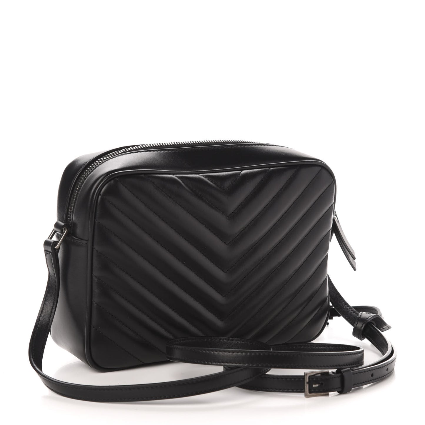 Calfskin Matelasse Monogram Lou Camera Bag Black