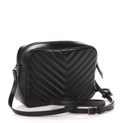 Saint Laurent Calfskin Matelasse Monogram Lou Camera Bag Black 3 of 10