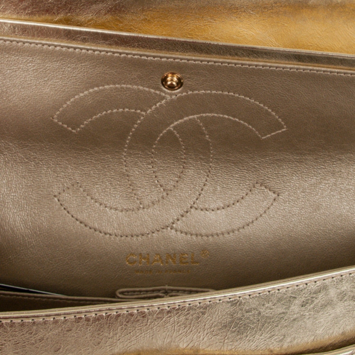 Chanel Metallic Aged Calfskin Quilted 2.55 Reissue 226 Flap Gold 7 of 9