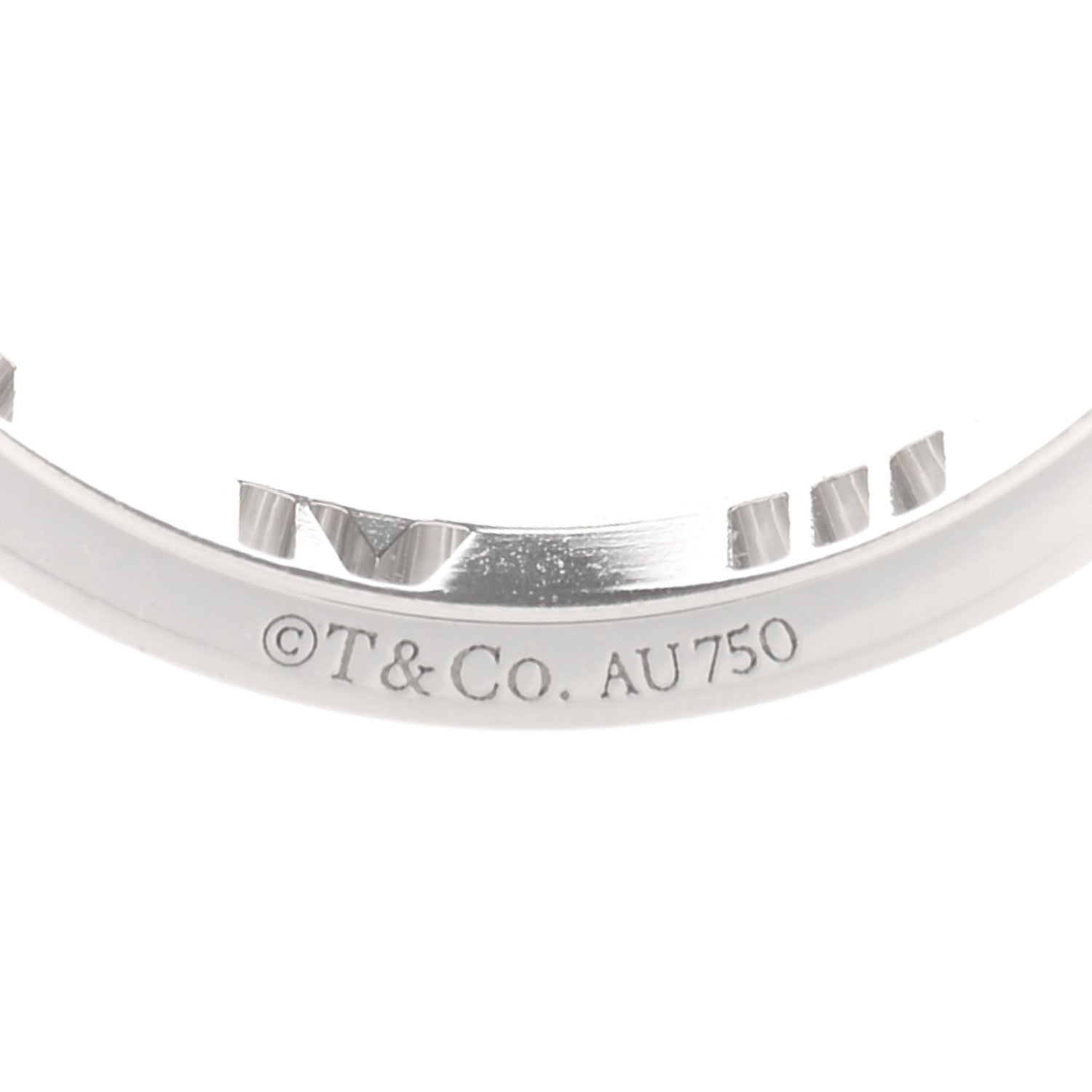 Tiffany 18K White Gold Diamond Atlas Pierced Ring 53 6.5 3 of 3