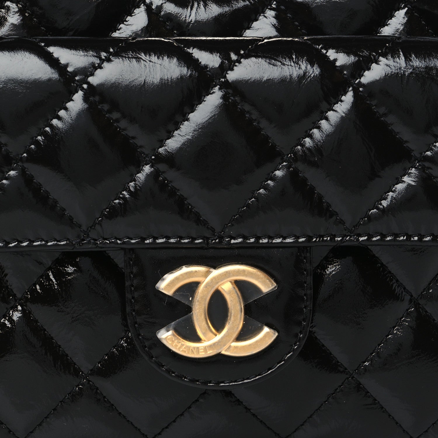 Chanel Shiny Crumpled Calfskin Quilted Small Wavy CC Hobo Black 8 of 10