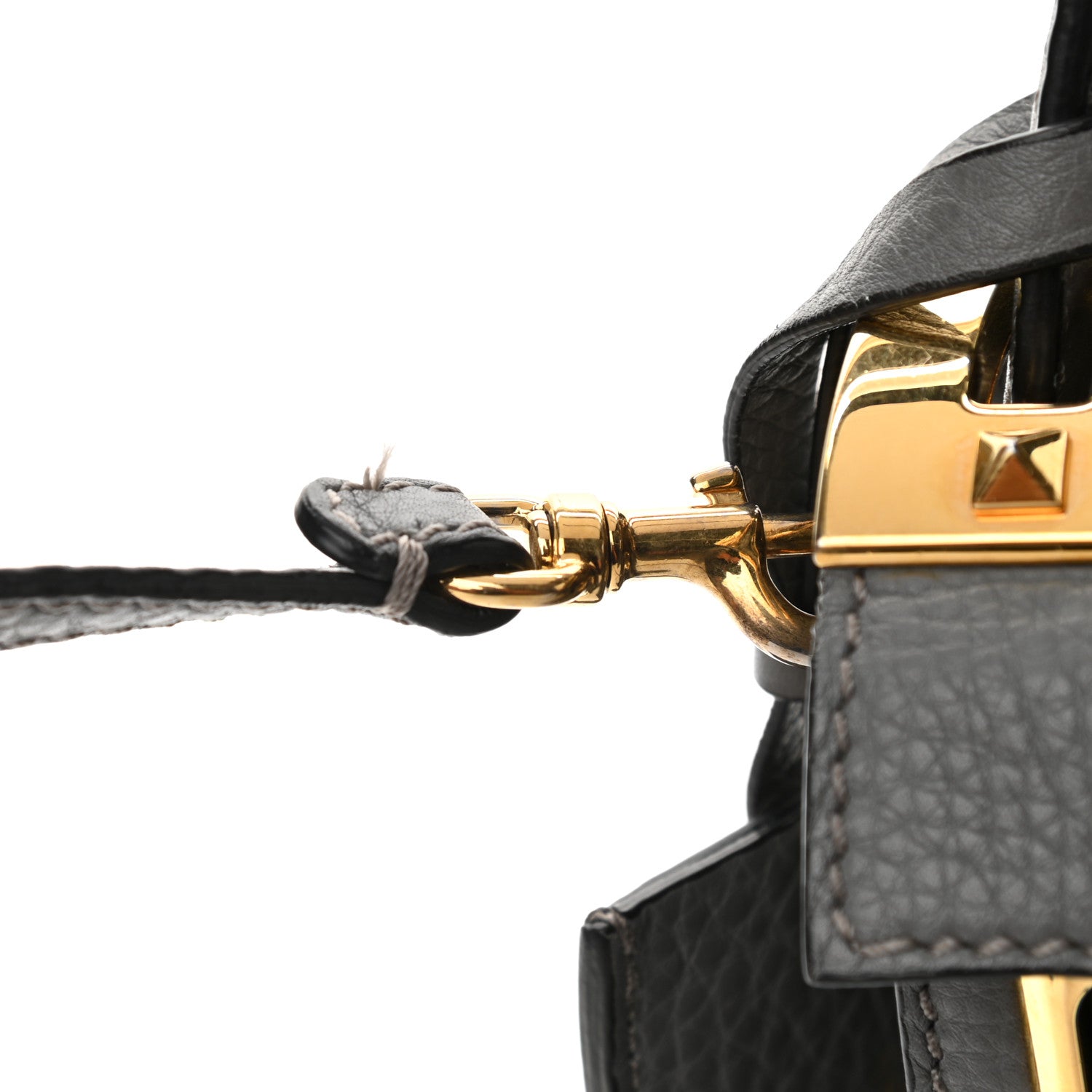 Valentino Garavani Grained Calfskin Small My Rockstud Frame Bag Gray 12 of 12