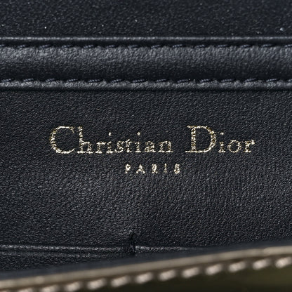 Christian Dior Metallic Patent Micro-Cannage Diorama Wallet on Chain Pouch Gold 6 of 9