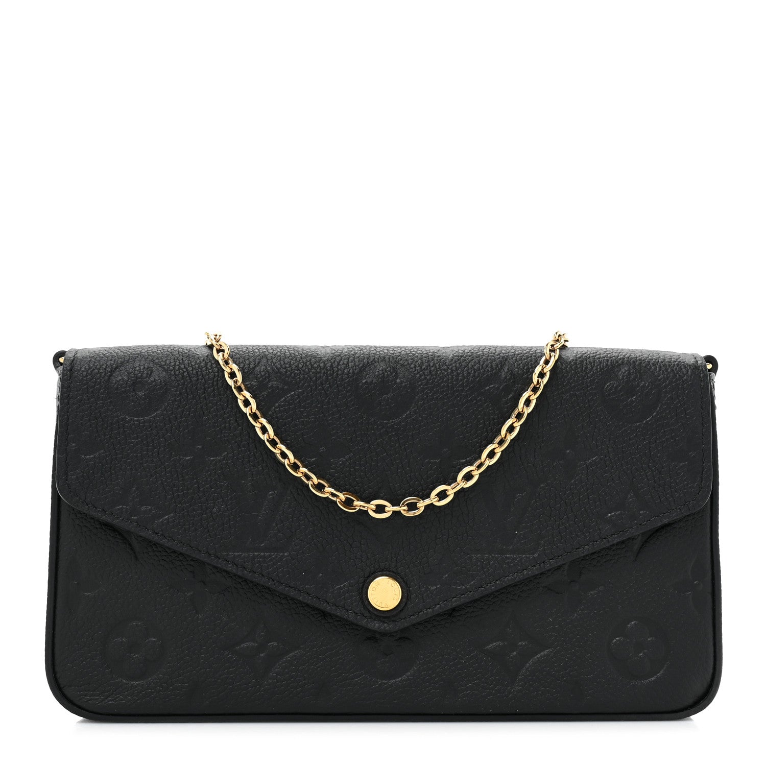 Louis Vuitton Empreinte Pochette Felicie Chain Wallet Black 1 of 11