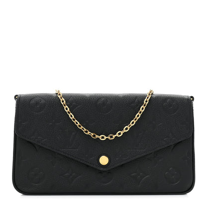 Louis Vuitton Empreinte Pochette Felicie Chain Wallet Black 1 of 11