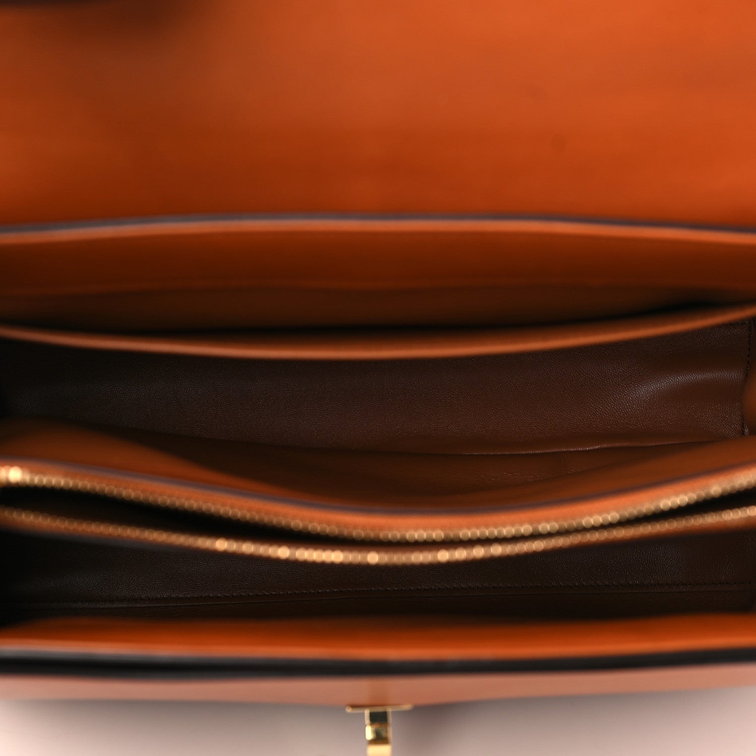 Celine Satinated Calfskin Medium 16 Top Handle Bag Tan 4 of 10