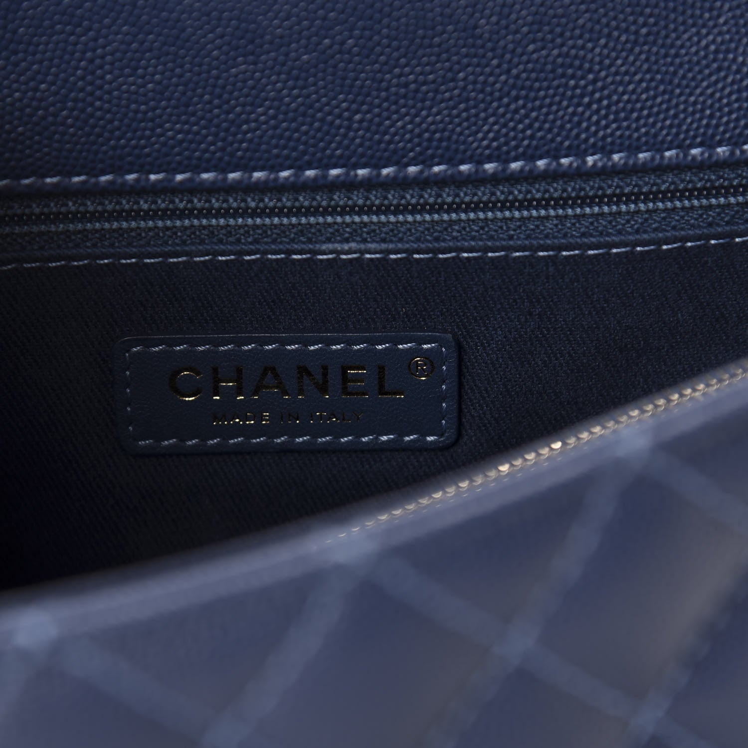 Chanel Caviar Quilted Small Coco Handle Flap Blue 8 of 11
