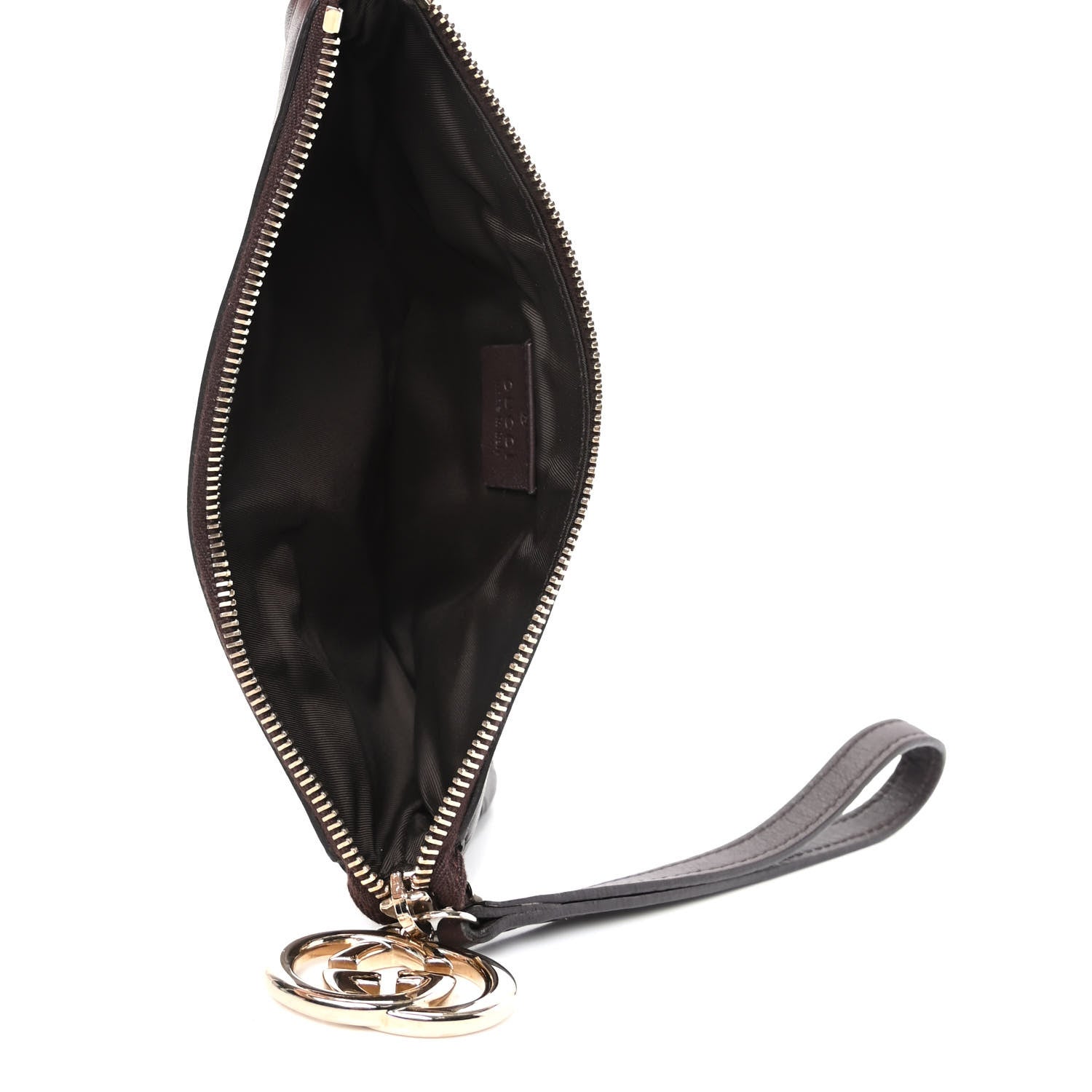 Gucci Guccissima Signature New Britt Wristlet Chocolate 5 of 7
