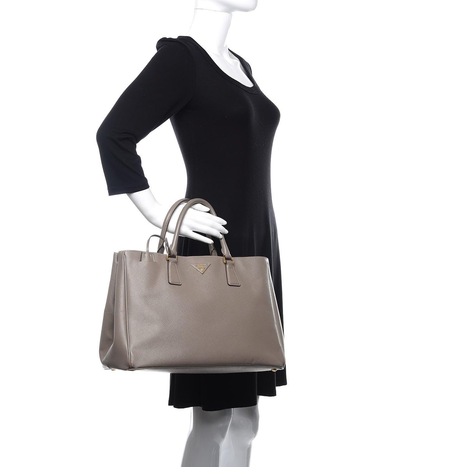 Prada Saffiano Lux Large Tote Argilla 2 of 15