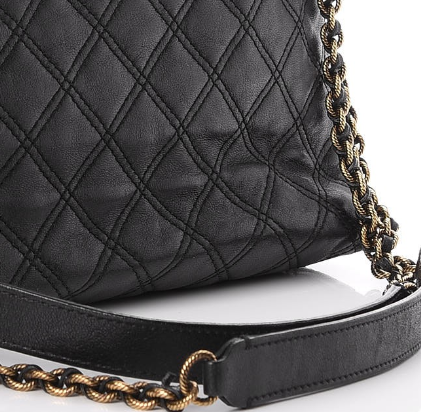 Lambskin Quilted The XL Single Flap Bag Black