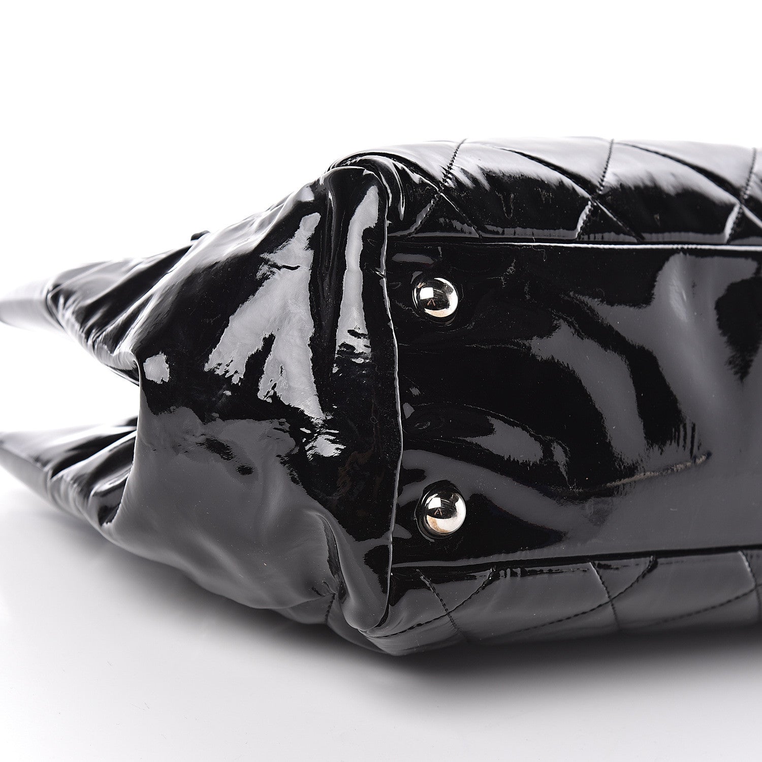 Chanel Patent Quilted Medium Cells Tote Black 10 of 12