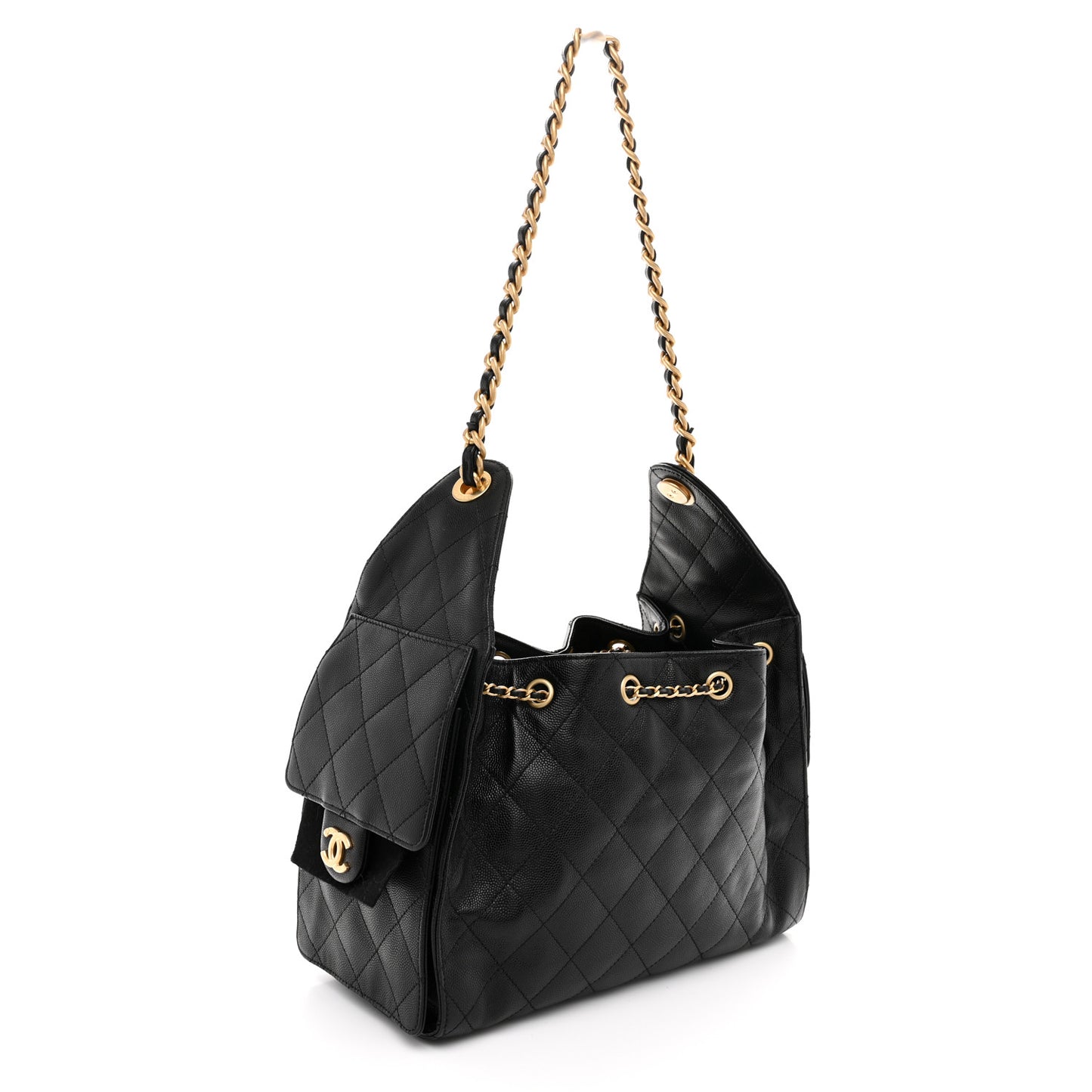 Caviar Quilted Small Chanel 25 Handbag Black
