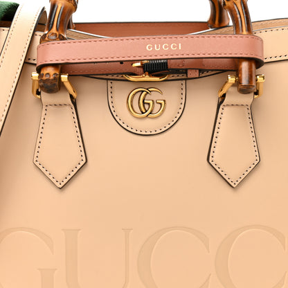 Gucci Charisma Calfskin Gucci Embossed Web Diana Tote Bag Pink 8 of 11