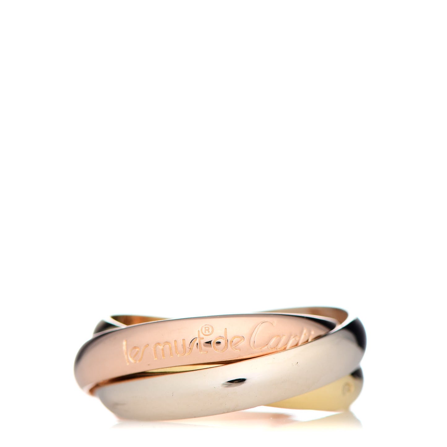 18K Pink Yellow White Gold Classic Les Must De Trinity Ring 53 6.25