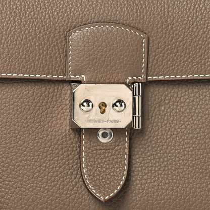 Hermes Togo Sac A Depeches 21 Messenger Bag Etoupe 8 of 12