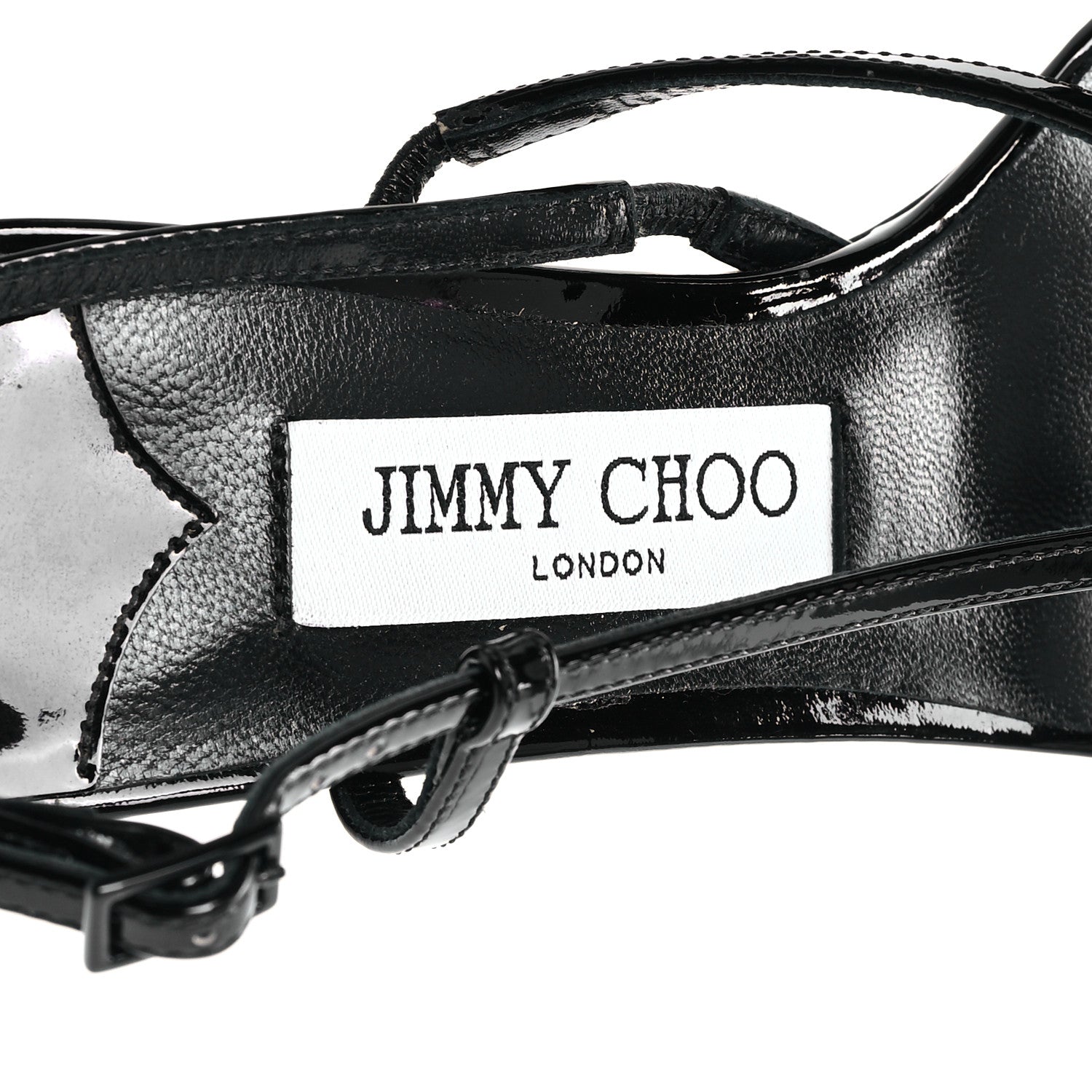 Jimmy Choo Patent Etana 80 Sandals 36.5 Black 8 of 10