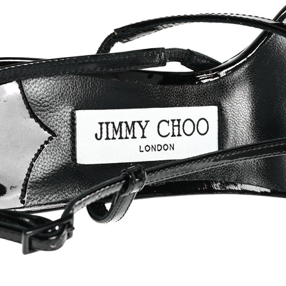 Jimmy Choo Patent Etana 80 Sandals 36.5 Black 8 of 10