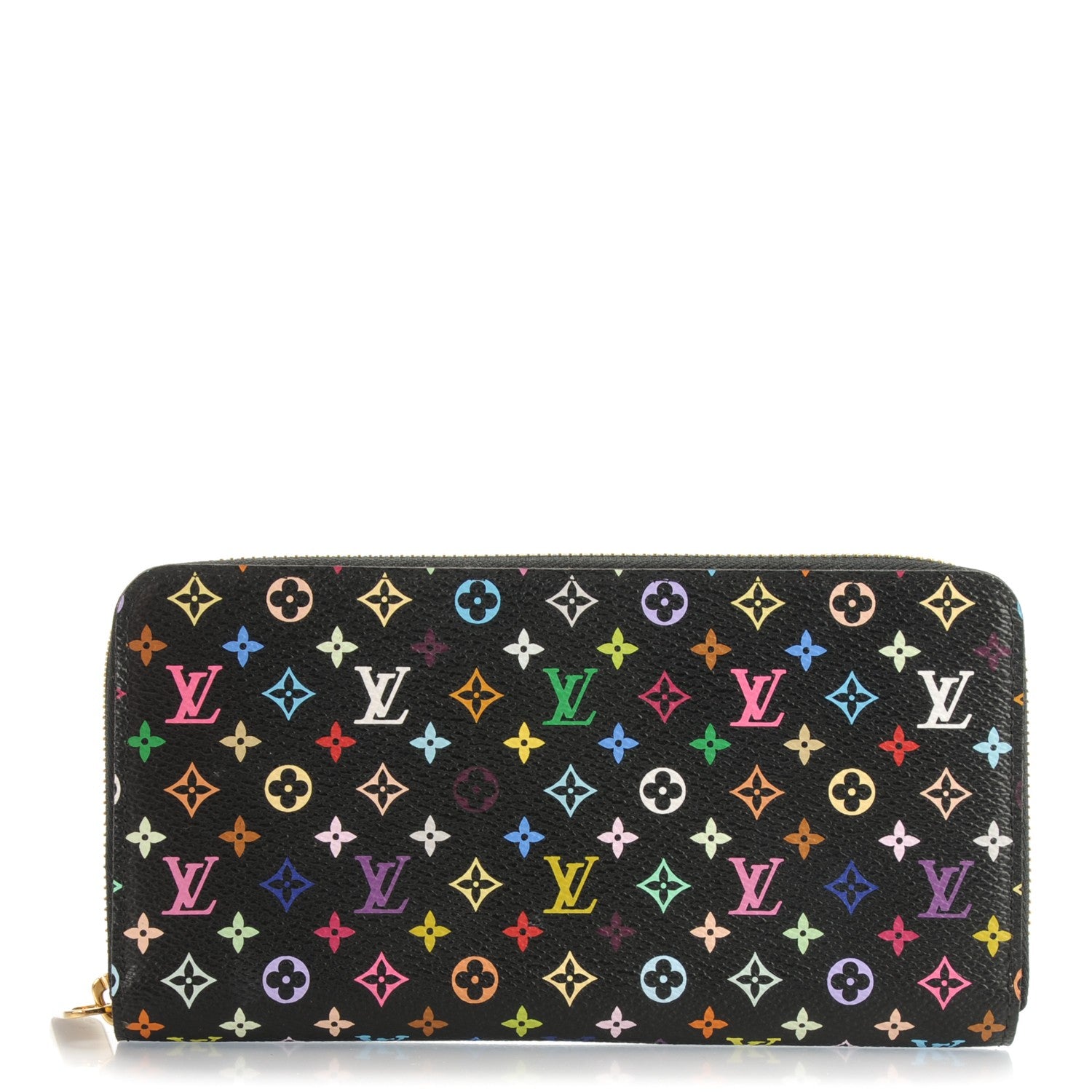 Louis Vuitton Monogram Multicolor Zippy Wallet Black Violet 1 of 7