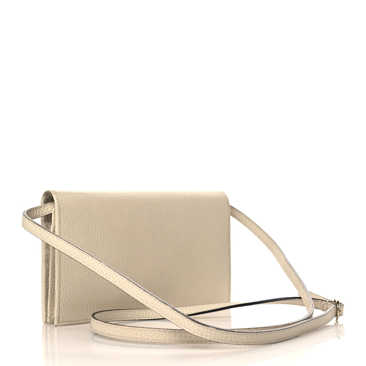 Gucci Dollar Calfskin Mini Swing Wallet Bag Mystic White 3 of 9