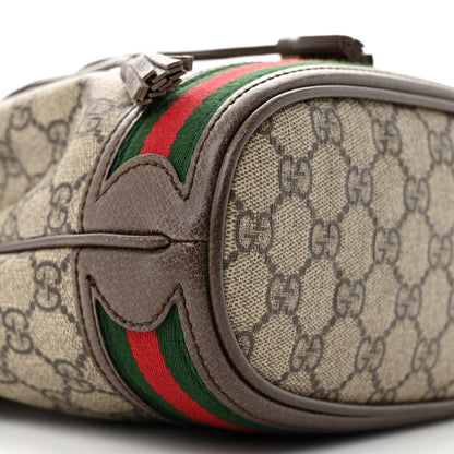 Gucci GG Supreme Monogram Web Small Ophidia Bucket Bag Brown 9 of 14