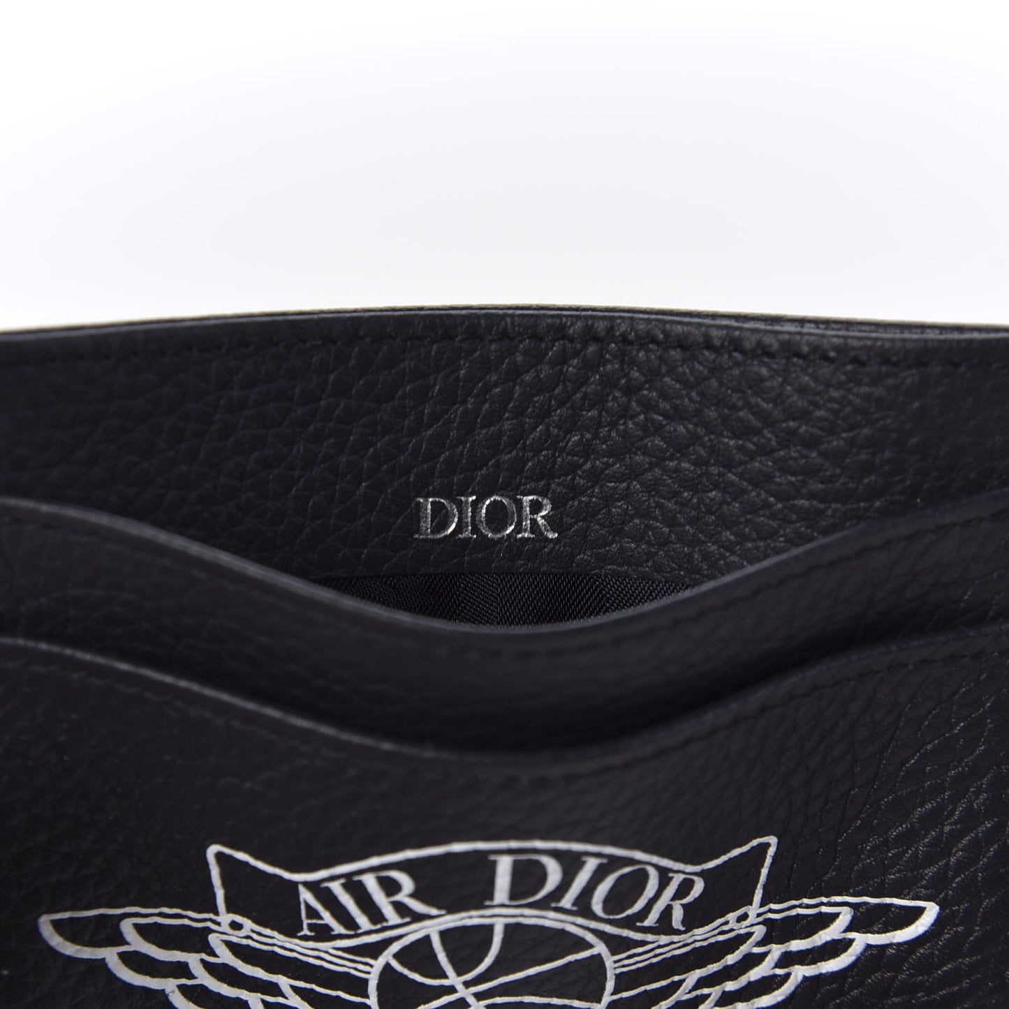 X AIR JORDAN Grained Calfskin Card Holder Bleu