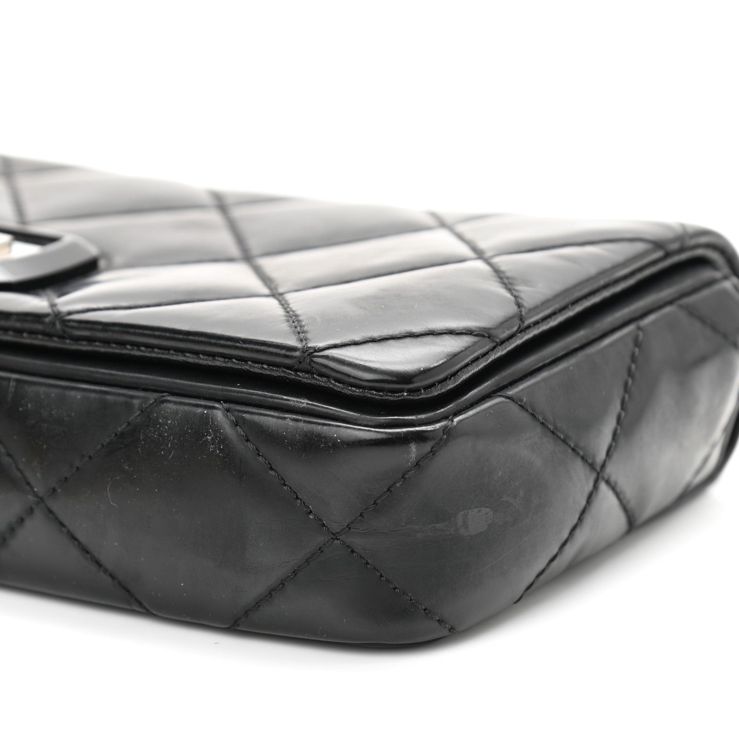 Chanel Patent Quilted Mademoiselle East West Flap Black 9 of 15