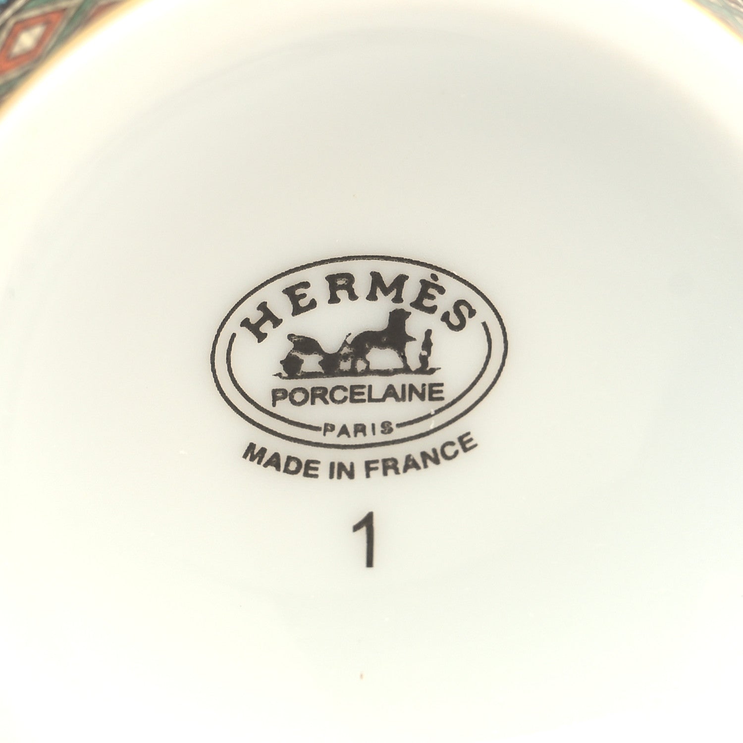 Hermes Porcelain Cheval d'Orient Tea Cup and Saucer Set of 2 6 of 11