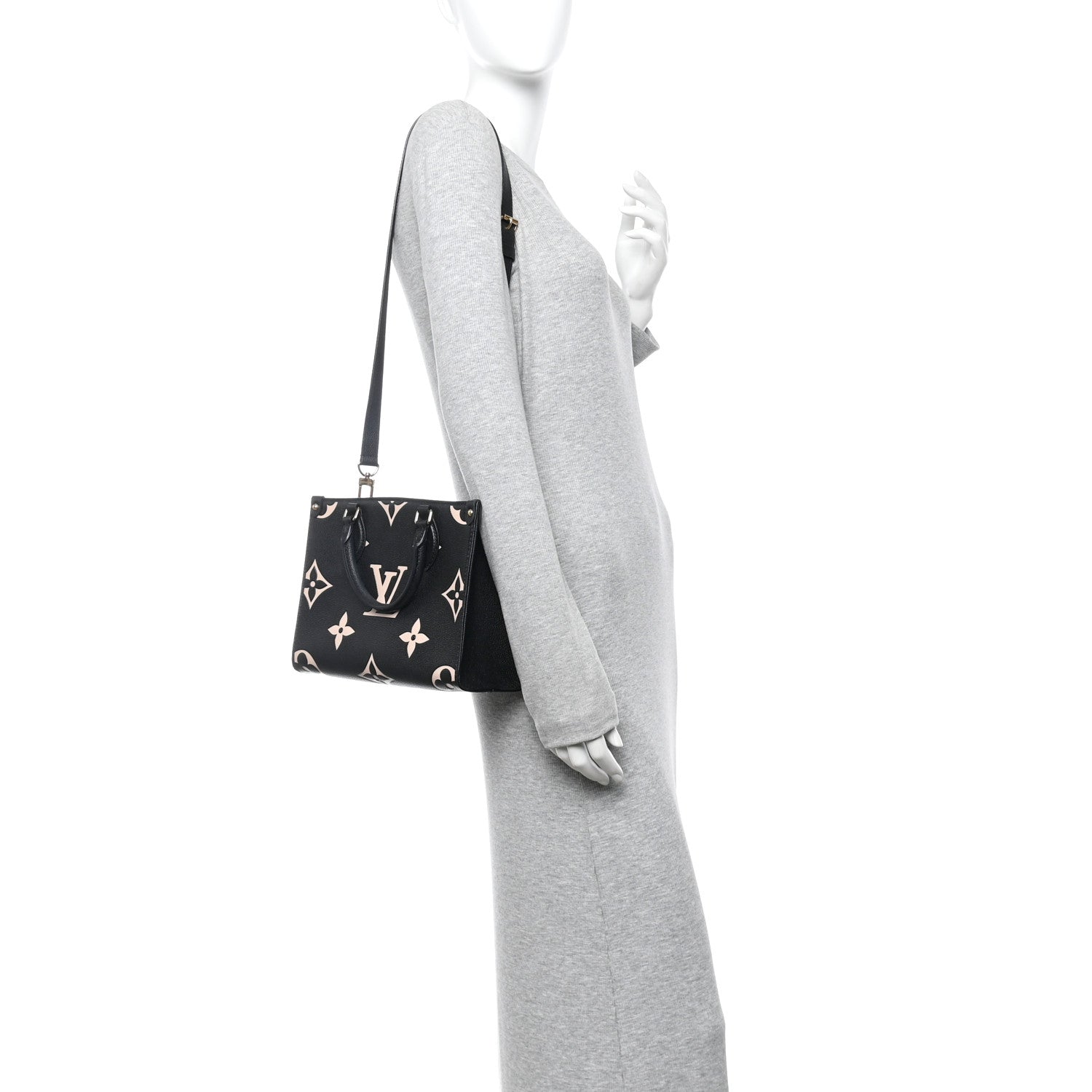 Louis Vuitton Empreinte Monogram Giant Onthego PM Black Beige 2 of 11