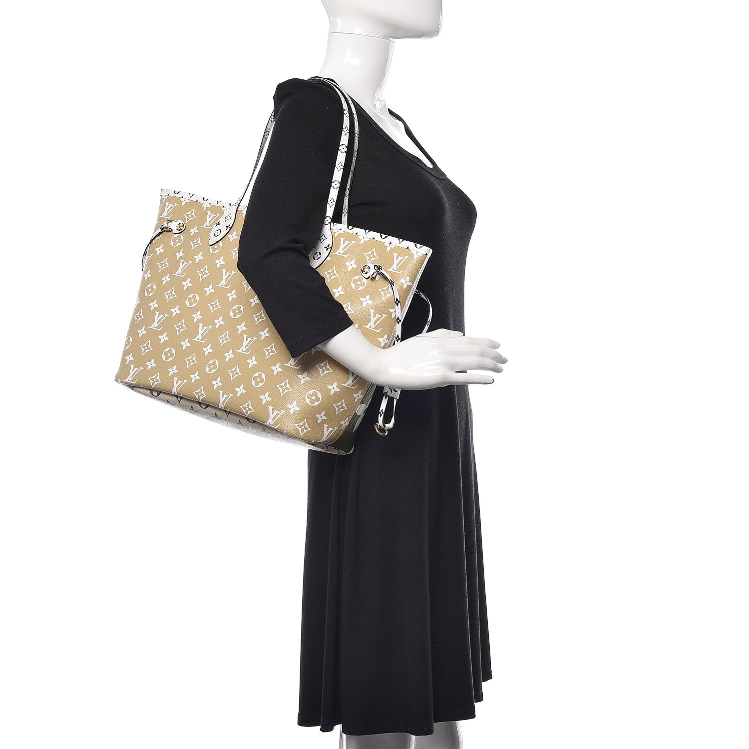 Louis Vuitton Monogram Giant Neverfull MM Kaki 2 of 10