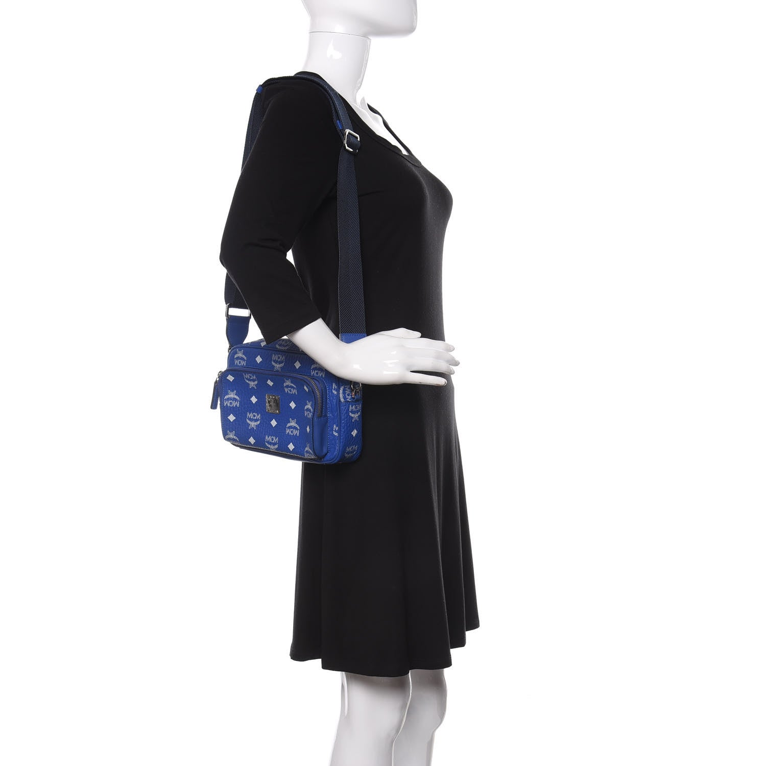MCM Visetos Klassik Crossbody Bag Blue 2 of 11