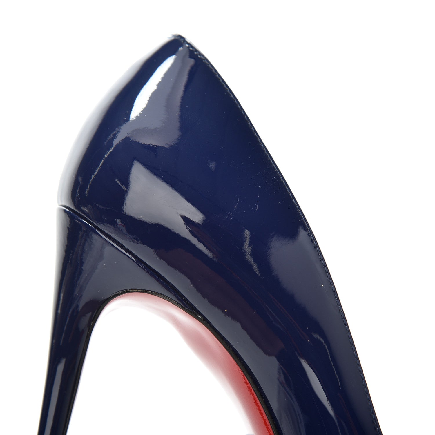 Christian Louboutin Patent Pigalle Follies 100 Pumps 38 China Blue 9 of 10
