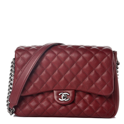 Chanel Caviar Quilted Medium Rock In Rome Single Flap Burgundy 1 of 9