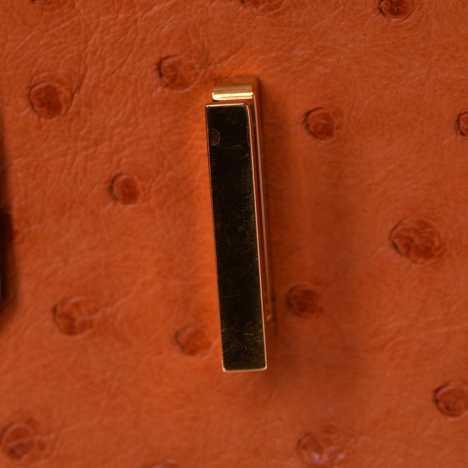 Hermes Ostrich Birkin 30 Orange 25 of 33
