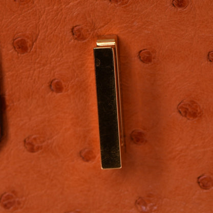 Hermes Ostrich Birkin 30 Orange 25 of 33