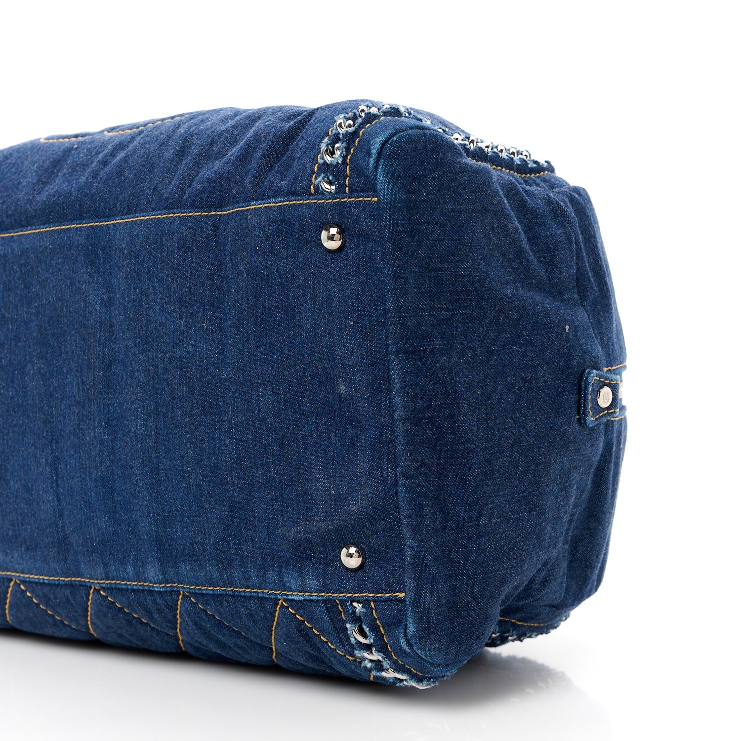 Chanel Denim Luxe Ligne Large Bowler Blue Blue 11 of 14