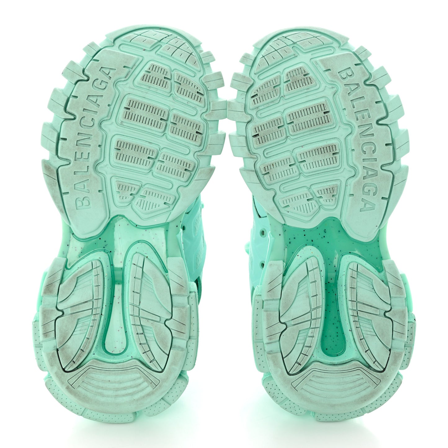 Rubber Mesh Fabric Monocolor Recycled Sole Womens Track Sneakers 38 Mint
