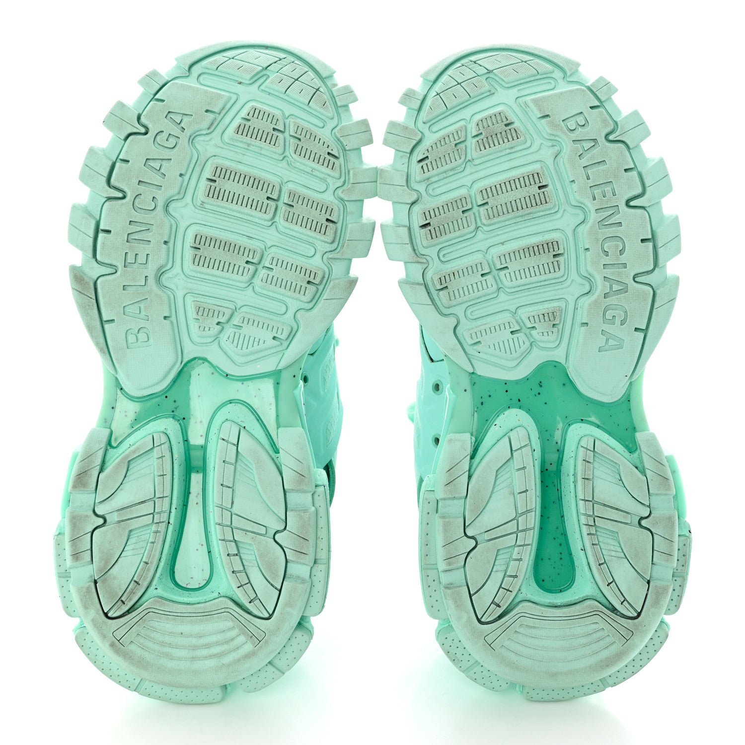 Balenciaga Rubber Mesh Fabric Monocolor Recycled Sole Womens Track Sneakers 38 Mint 5 of 9