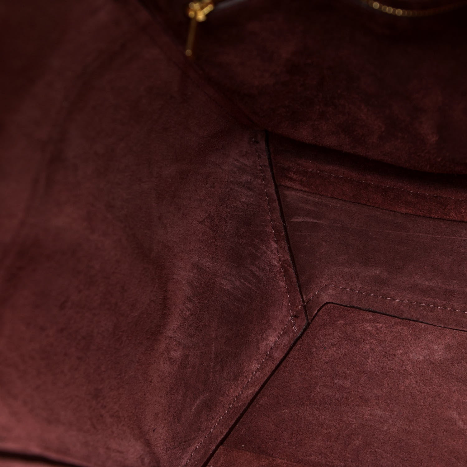 Celine Soft Grained Calfskin Sangle Bucket Bag Burgundy 12 of 13