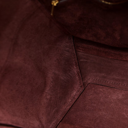 Celine Soft Grained Calfskin Sangle Bucket Bag Burgundy 12 of 13