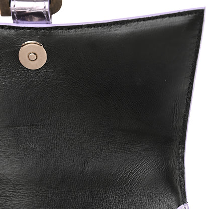 Balenciaga Metallic Calfskin Crocodile Embossed Hourglass Top Handle Bag XS Lilac 13 of 13