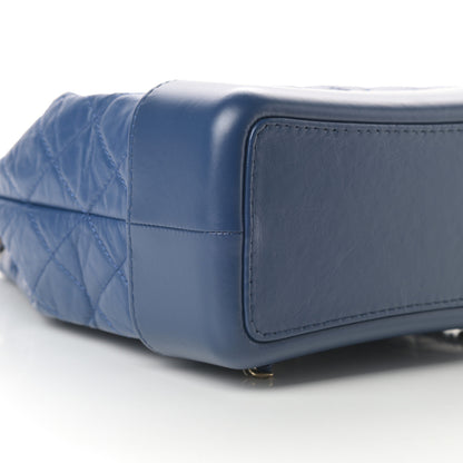 Chanel Aged Calfskin Quilted Gabrielle Backpack Blue 9 of 11