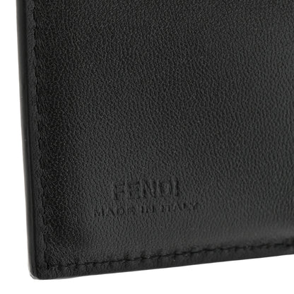 Fendi Nappa Matisse FF Diagonal Embossed Micro Tri-Fold Wallet Black 7 of 9
