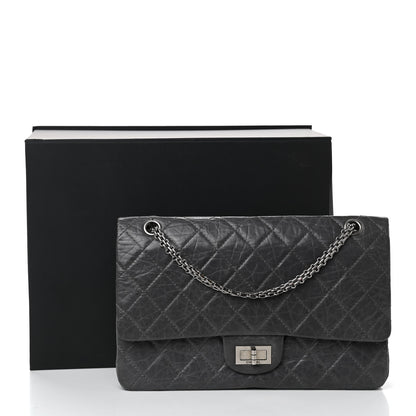 Chanel Aged Calfskin Quilted 50th Anniversary 2.55 Reissue 227 Flap Grey 10 of 10