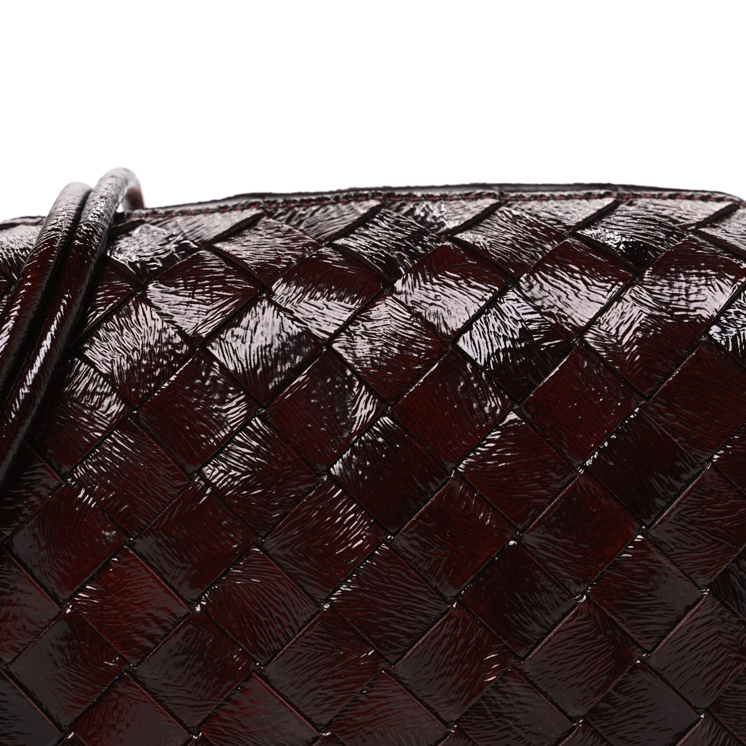 Bottega Veneta Polished Nappa Intrecciato Knot Mini Loop Camera Bag Madder Brown 7 of 9