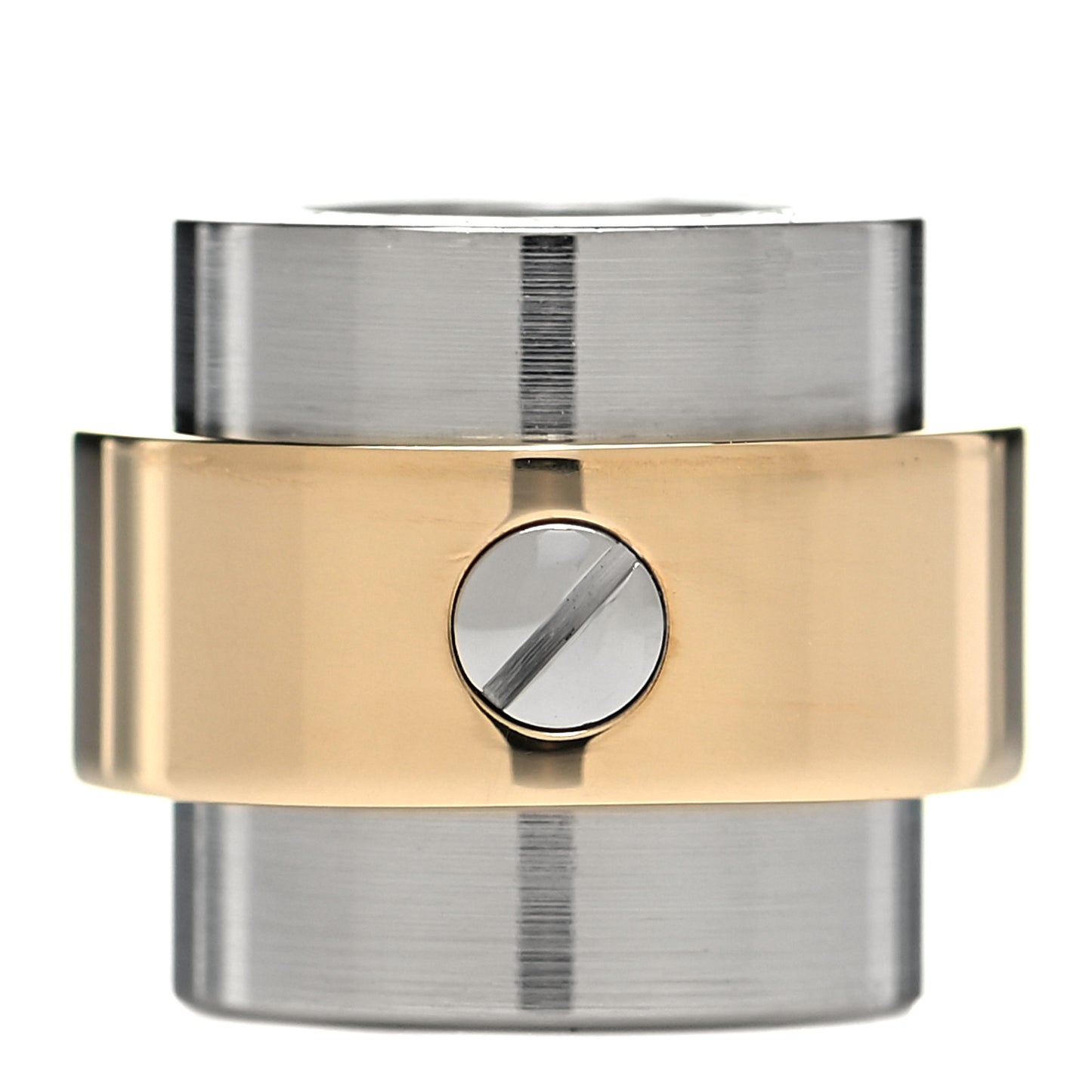 18K Yellow Gold Stainless Steel Santos Barrel Pendant