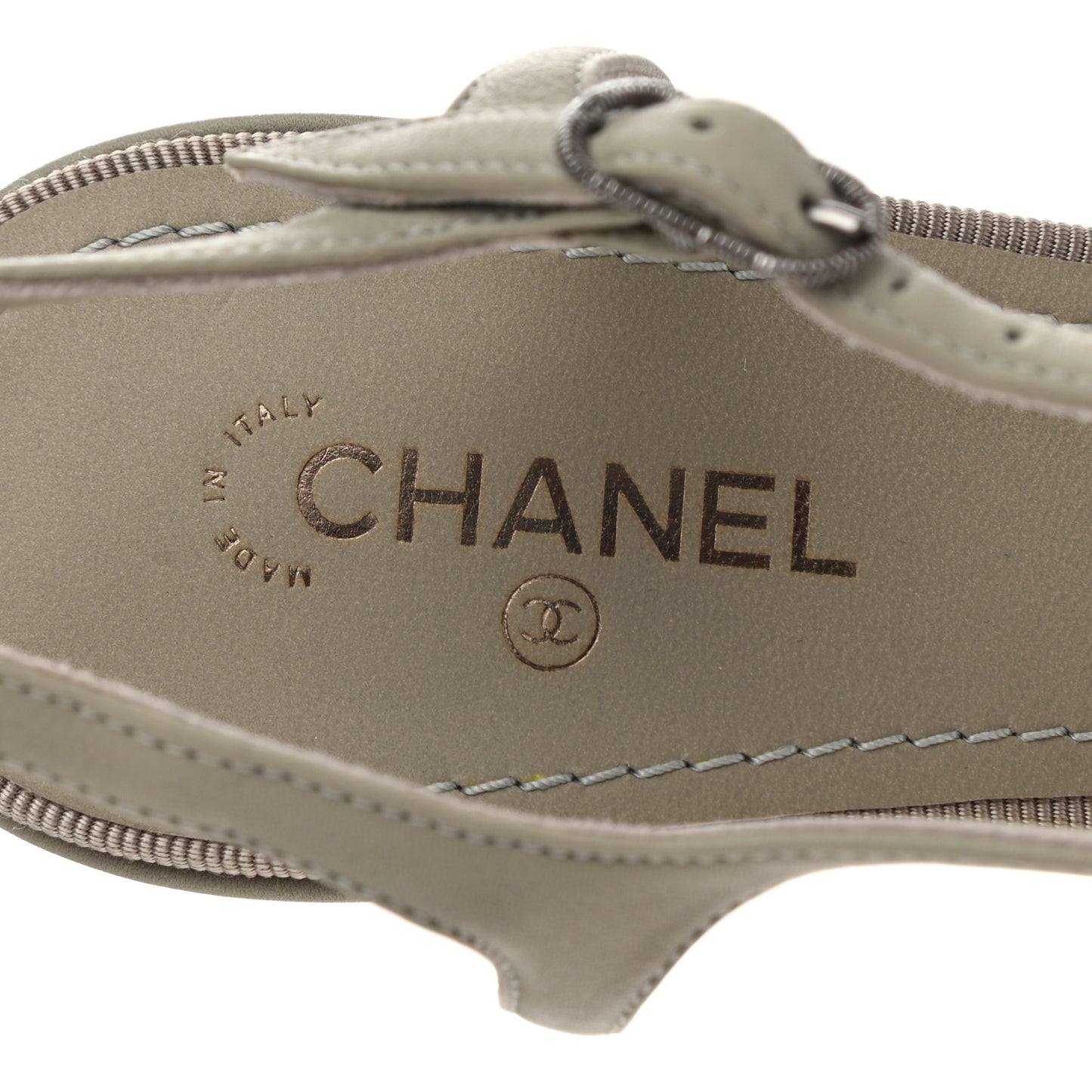 Lambskin Bow Sandals 36.5 Grey