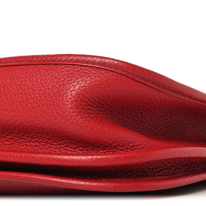 Hermes Taurillon Clemence Evelyne III PM Rouge Garance 10 of 10